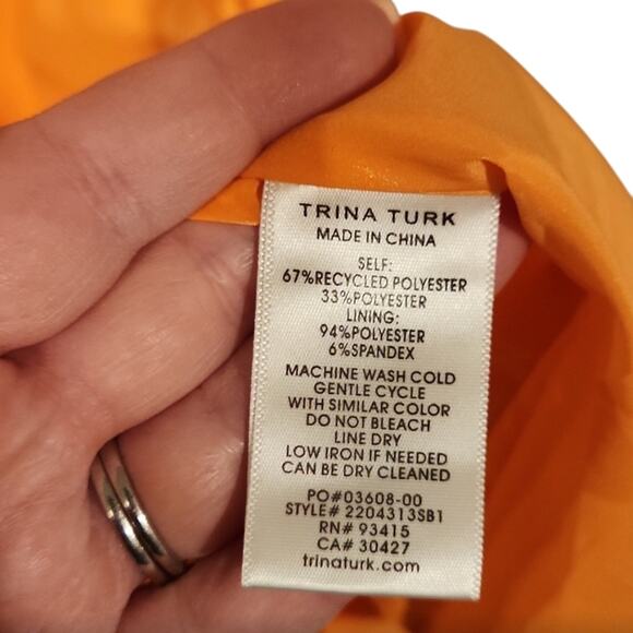 NWT Trina Turk Poem Asymmetric Knee Length Dress - Size 8 - Picture 9 of 9